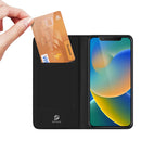 DUX DUCIS Skin Pro Series Shockproof Horizontal Flip Leather Phone Case For iPhone 14(Black)