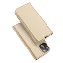 DUX DUCIS Skin Pro Series Shockproof Horizontal Flip Leather Phone Case For iPhone 14(Gold)