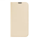 DUX DUCIS Skin Pro Series Shockproof Horizontal Flip Leather Phone Case For iPhone 14(Gold)