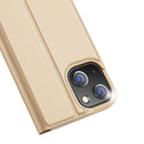 DUX DUCIS Skin Pro Series Shockproof Horizontal Flip Leather Phone Case For iPhone 14(Gold)