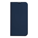 DUX DUCIS Skin Pro Series Shockproof Horizontal Flip Leather Phone Case For iPhone 14 Max(Dark Blue)