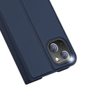 DUX DUCIS Skin Pro Series Shockproof Horizontal Flip Leather Phone Case For iPhone 14 Max(Dark Blue)