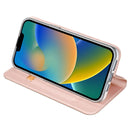 DUX DUCIS Skin Pro Series Shockproof Horizontal Flip Leather Phone Case For iPhone 14 Max(Rose Gold)