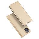 DUX DUCIS Skin Pro Series Shockproof Horizontal Flip Leather Phone Case For iPhone 14 Max(Gold)