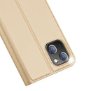 DUX DUCIS Skin Pro Series Shockproof Horizontal Flip Leather Phone Case For iPhone 14 Max(Gold)