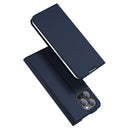 DUX DUCIS Skin Pro Series Shockproof Horizontal Flip Leather Phone Case For iPhone 14 Pro(Dark Blue)