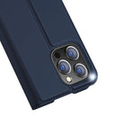 DUX DUCIS Skin Pro Series Shockproof Horizontal Flip Leather Phone Case For iPhone 14 Pro(Dark Blue)
