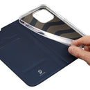 DUX DUCIS Skin Pro Series Shockproof Horizontal Flip Leather Phone Case For iPhone 14 Pro Max(Dark Blue)