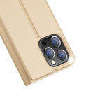 DUX DUCIS Skin Pro Series Shockproof Horizontal Flip Leather Phone Case For iPhone 14 Pro Max(Gold)