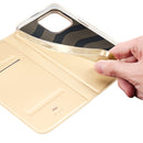 DUX DUCIS Skin Pro Series Shockproof Horizontal Flip Leather Phone Case For iPhone 14 Pro Max(Gold)