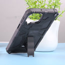 For Samsung Galaxy M33 Shockproof TPU + PC Magnetic Phone Case with Holder(Black)