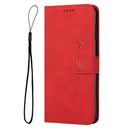 For Motorola Moto G40 Fusion/G60 Skin Feel Heart Pattern Leather Phone Case(Red)