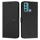 For Motorola Moto G40 Fusion/G60 Skin Feel Heart Pattern Leather Phone Case(Black)