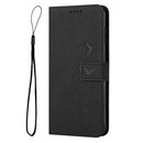 For Motorola Moto G40 Fusion/G60 Skin Feel Heart Pattern Leather Phone Case(Black)