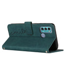 For Motorola Moto G40 Fusion/G60 Skin Feel Heart Pattern Leather Phone Case(Green)