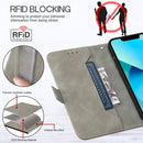 For Samsung Galaxy S22 Plus 5G RFID Geometric Line Flip Leather Phone Case(Grey)