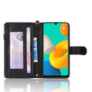 For Samsung Galaxy M32 4G Litchi Texture Zipper Leather Phone Case(Black)