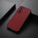 For Huawei Enjoy 50 China/nova Y70 4G Global/nova Y70 Plus Fine Hole Carbon Fiber Texture Shockproof Phone Case(Red)