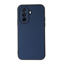 For Huawei Enjoy 50 China/nova Y70 4G Global/nova Y70 Plus Fine Hole Carbon Fiber Texture Shockproof Phone Case(Blue)
