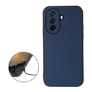 For Huawei Enjoy 50 China/nova Y70 4G Global/nova Y70 Plus Fine Hole Carbon Fiber Texture Shockproof Phone Case(Blue)