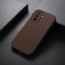 For Huawei Enjoy 50 China/nova Y70 4G Global/nova Y70 Plus Fine Hole Carbon Fiber Texture Shockproof Phone Case(Brown)