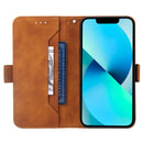 For Motorola Moto G22 RFID Geometric Line Flip Leather Phone Case(Brown)