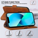 For Motorola Moto G22 RFID Geometric Line Flip Leather Phone Case(Brown)