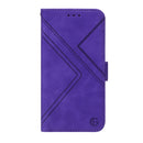 For Motorola Moto G22 RFID Geometric Line Flip Leather Phone Case(Purple)