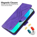 For Motorola Moto G22 RFID Geometric Line Flip Leather Phone Case(Purple)