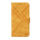 For Motorola Moto G22 RFID Geometric Line Flip Leather Phone Case(Yellow)