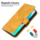 For Motorola Moto G22 RFID Geometric Line Flip Leather Phone Case(Yellow)