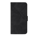 For Motorola Moto G22 RFID Geometric Line Flip Leather Phone Case(Black)
