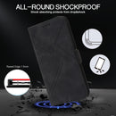 For Motorola Moto G22 RFID Geometric Line Flip Leather Phone Case(Black)