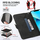For Motorola Moto G22 RFID Geometric Line Flip Leather Phone Case(Black)