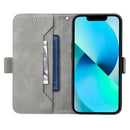 For Motorola Moto G22 RFID Geometric Line Flip Leather Phone Case(Grey)