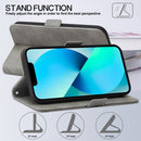For Motorola Moto G22 RFID Geometric Line Flip Leather Phone Case(Grey)