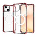 Magsafe Magnetic Acrylic Shockproof Phone Case For iPhone 14(Wine Red)