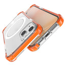 Magsafe Magnetic Acrylic Shockproof Phone Case For iPhone 14 Max(Orange)