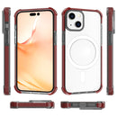 Magsafe Magnetic Acrylic Shockproof Phone Case For iPhone 14 Max(Wine Red)