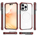 Magsafe Magnetic Acrylic Shockproof Phone Case For iPhone 14 Pro(Wine Red)