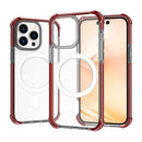 Magsafe Magnetic Acrylic Shockproof Phone Case For iPhone 14 Pro Max(Wine Red)