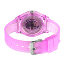SKMEI 1760 Stainless Steel Buckle Silicone Strap Waterproof Quartz Watch(Purple Transparent)