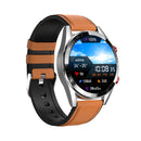 Z18 1.39 inch AMOLED Screen Smart Watch, Support Heart Rate Monitoring/Blood Pressure Monitoring, Strap Material:Leather(Brown)