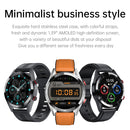 Z18 1.39 inch AMOLED Screen Smart Watch, Support Heart Rate Monitoring/Blood Pressure Monitoring, Strap Material:Leather(Black)