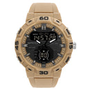 SANDA 3087 Luminous Waterproof Dual Display Electronic Watch(Khaki)