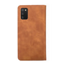For Samsung Galaxy A03s US Version 165.85mm Skin Feel Magnetic Horizontal Flip Leather Phone Case(Light Brown)