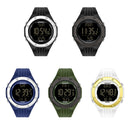 SANDA 6093 Waterproof Luminous Electronic Digital Watch(Black Silver)