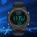 SANDA 6093 Waterproof Luminous Electronic Digital Watch(Black)