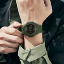 SANDA 6093 Waterproof Luminous Electronic Digital Watch(Black Silver)