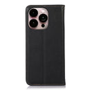 KHAZNEH Nappa Top Layer Cowhide Leather Phone Case For iPhone 14 Pro Max(Black)